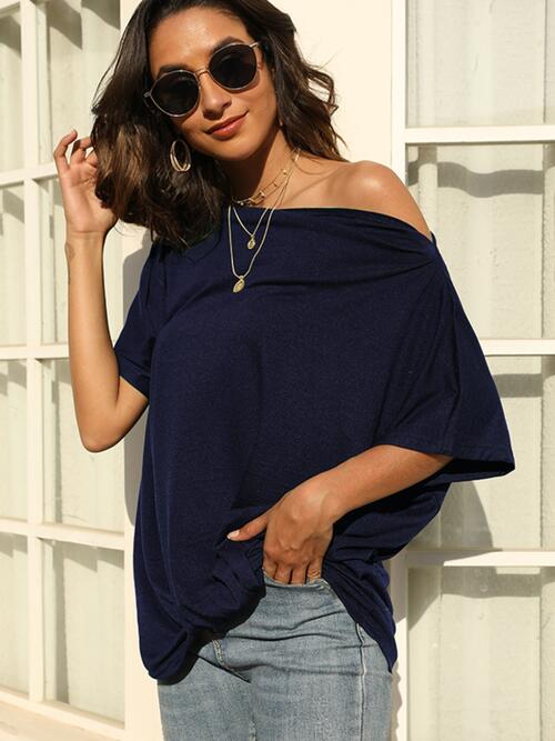 One Shoulder Short Sleeve T-Shirt